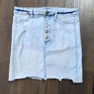 CP Jeans by Celebrity Pink Exposed Button Fly Denim Skirt size 3